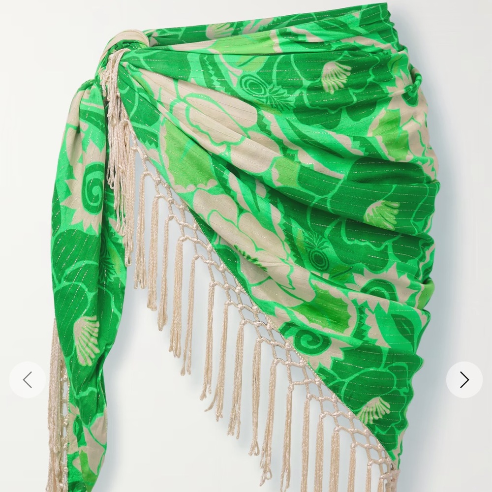 FARM Rio fringed printed sarong